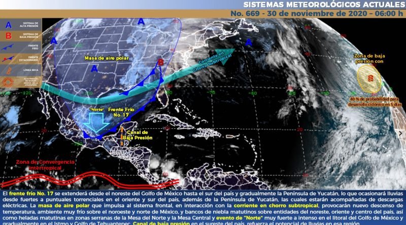 Frente frío 8 en México: ¿Qué es una masa de aire polar y cómo