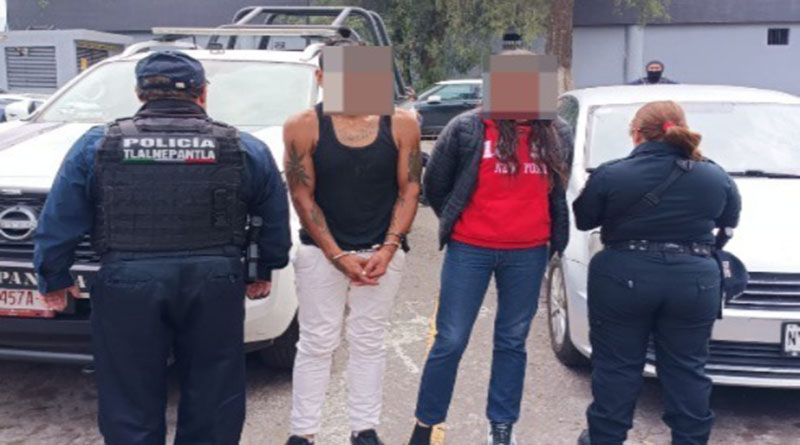 POLICÍA DE TLALNEPANTLA DETIENE A PAREJA POR ROBO CON VIOLENCIA A TRANSEÚNTE EN LA COLONIA LÁZARO CÁRDENAS