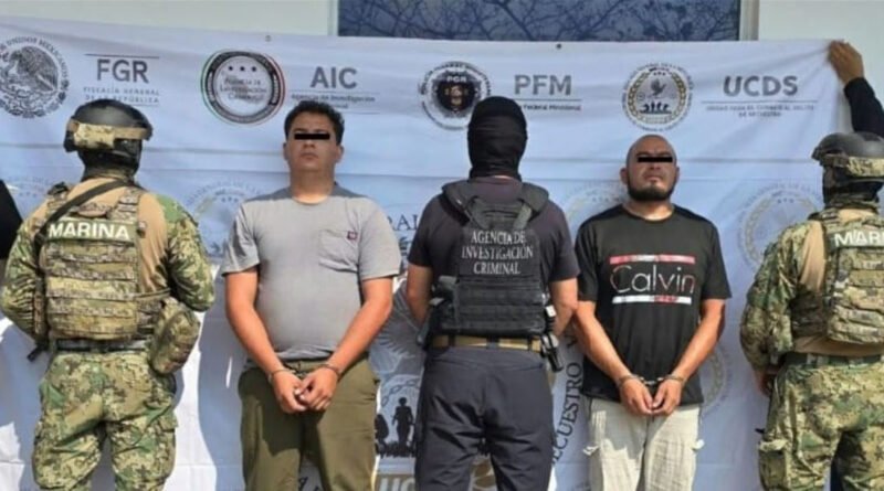 FT MARINA ECATEPEC Y LA AIC DETIENEN EN VERACRUZ A DOS PERSONAS CON ORDEN DE APREHENSIÓN POR SECUESTRO AGRAVADO