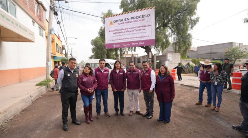 REENCARPETADO DE CAMINO VIEJO A TEXCOCO FORTALECERÁ MOVILIDAD EN EL ORIENTE DEL EDOMÉX